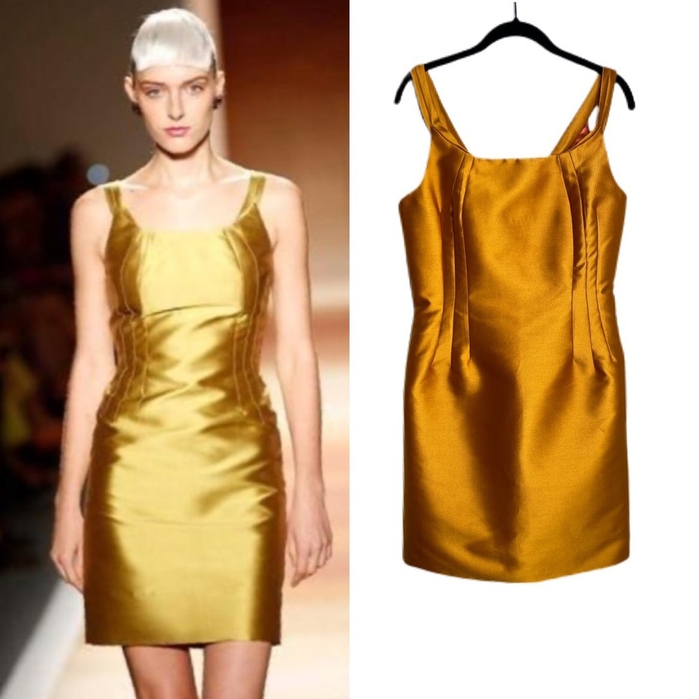 Czar by Cesar Galindo NYFW Runway Copper Mini Dress 10